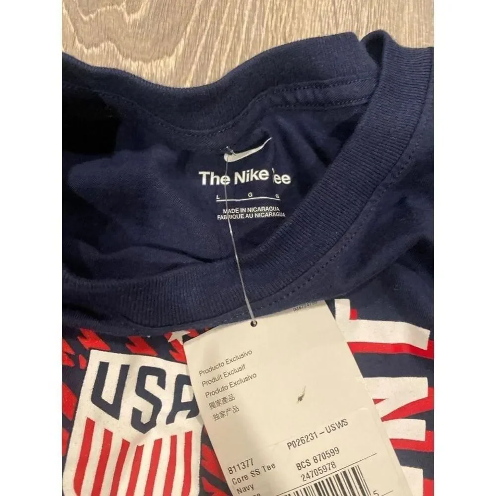 Nike Kids USWNT Core SS Tee Navy Blue US Soccer T-Shirt‎ B11377 Large